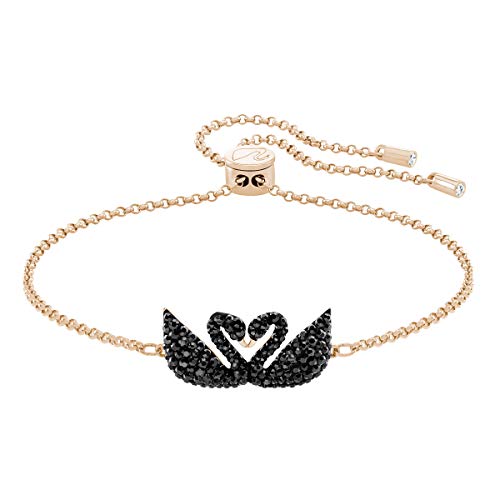 Swarovski Bracelet Iconic Swan, Noir, Pl...