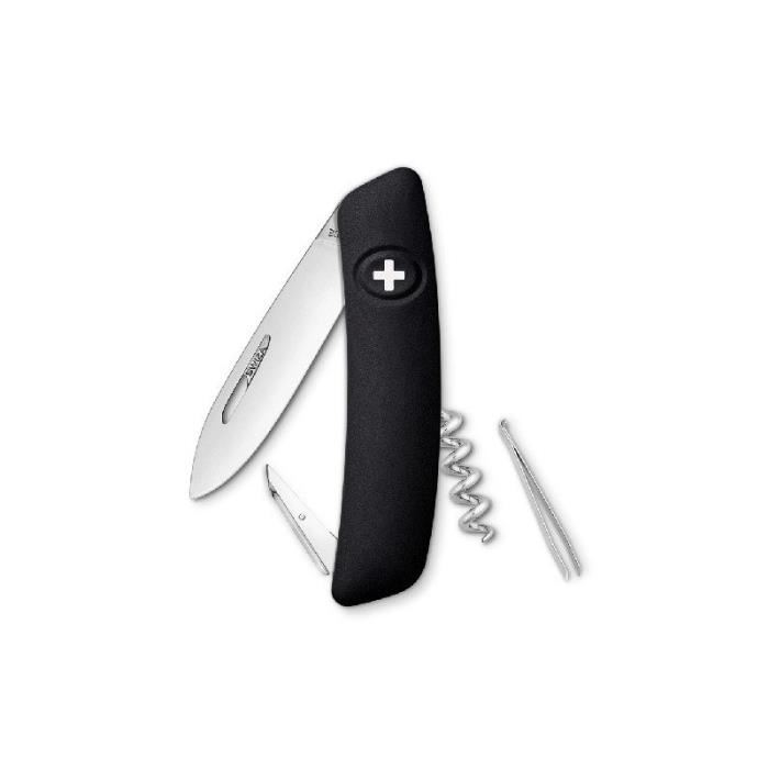 Couteau Multifonction Swiza D01 6 Fonctions 95mm Noir