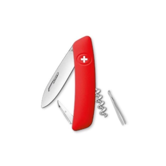 Couteau Multifonction Swiza D01 6 Fonctions 95mm Rouge