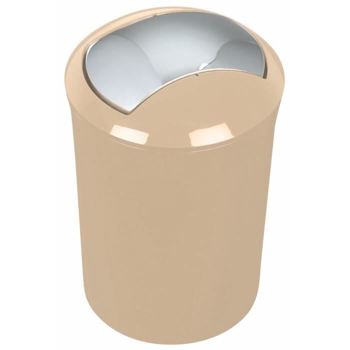 SYDNEY Poubelle salle de bain 30x19x19cm Beige