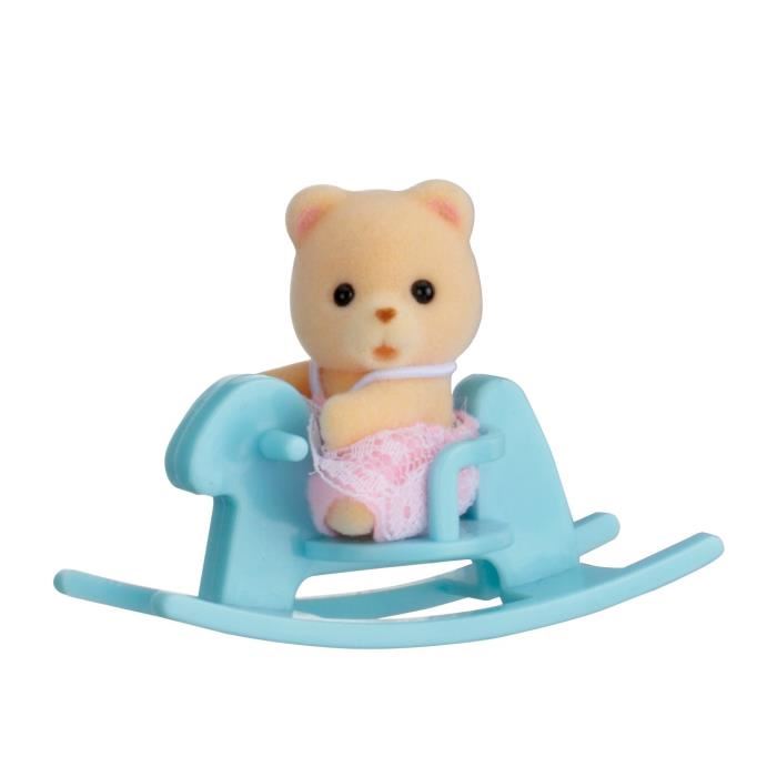 Sylvanian Families - Mobilier De Poupee - Valisette Bebe Ours + Cheval A Bascule - Interieur - Mixte - Chine