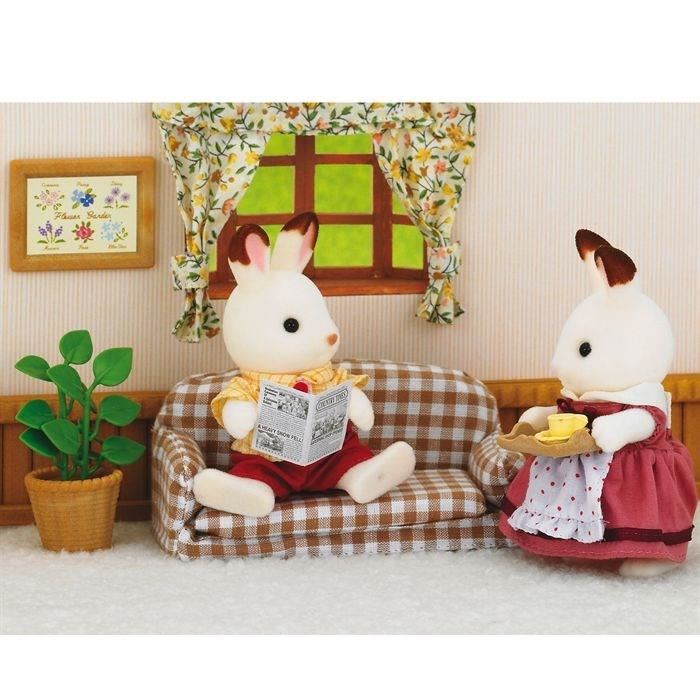 SYLVANIAN FAMILIES 5013 Papa Lapin Chocolat et Salon