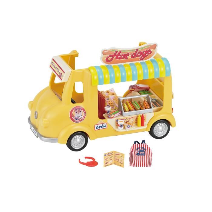 Sylvanian Families - Camion Restaurant 5240 - Avec 40 Accessoires - Garcon Et Fille - A Partir De 3 Ans