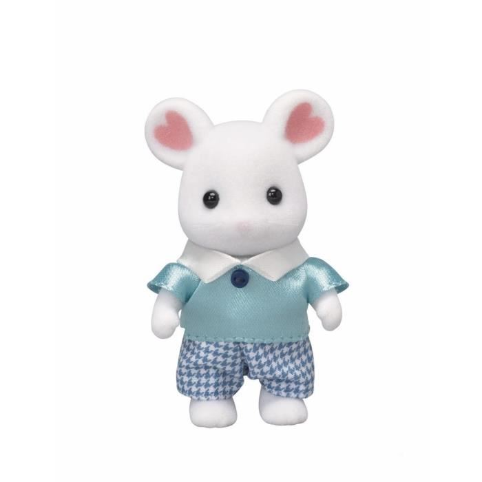 Figurine Famille Souris Marshmallow Sylvanian - Sylvanian Families - 5308 - Articulee Et Habillee - Mixte