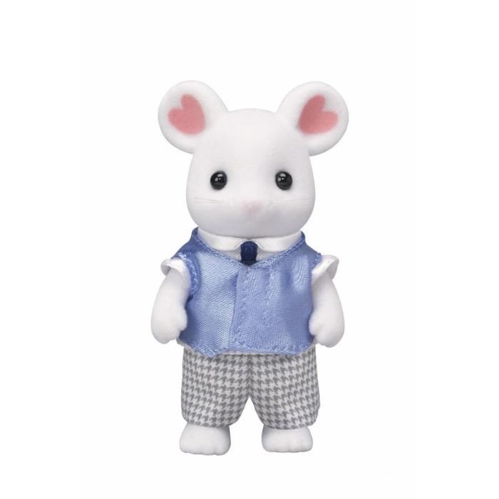 Figurine Famille Souris Marshmallow Sylvanian - Sylvanian Families - 5308 - Articulee Et Habillee - Mixte