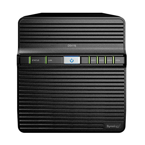 Synology Disk Station Ds418j - Serveur Nas - 4 Baies - Raid 0, 1, 5, 6, 10, Jbod - Ram 1 Go - Gigabit Ethernet - Iscsi