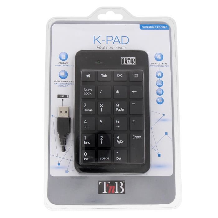 Pave numerique filaire TNB Noir