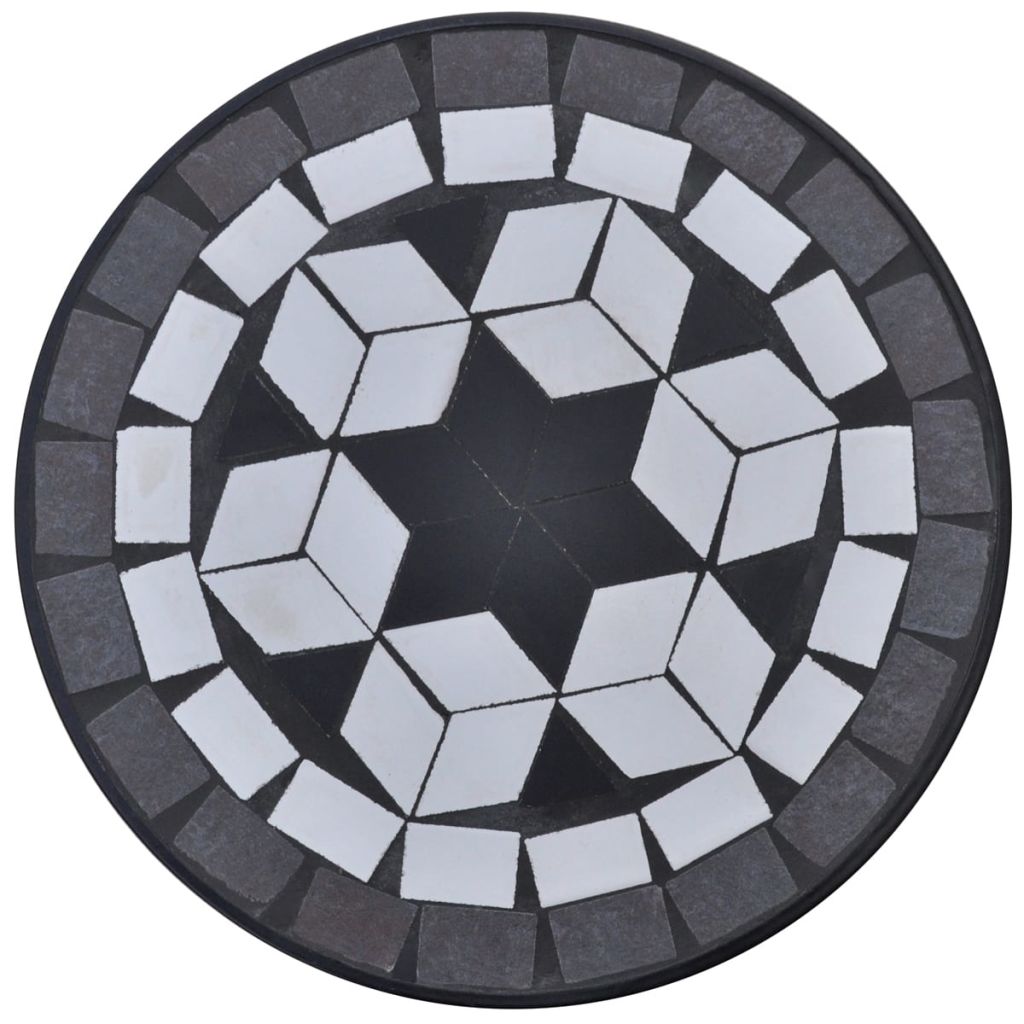 Vidaxl Table Dappoint Mosaique Noir Et Blanc 41129