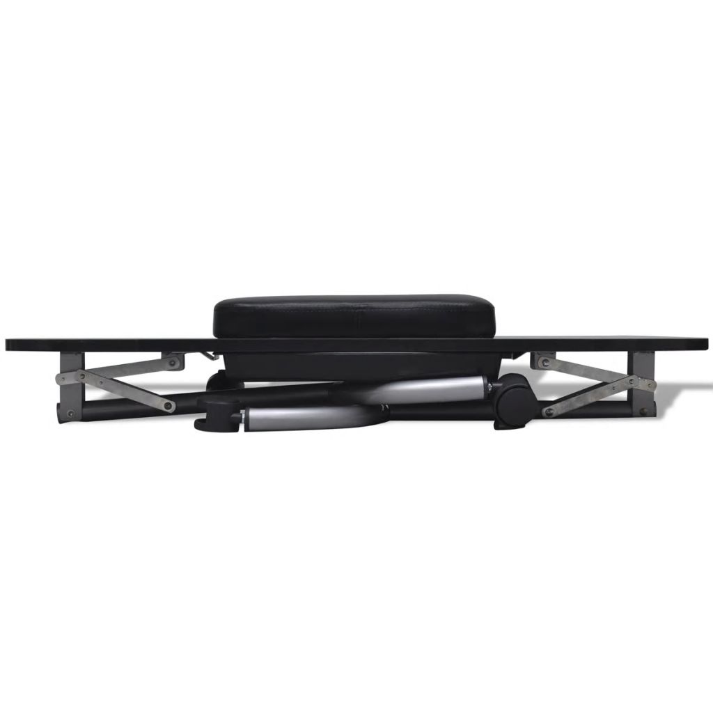 Vidaxl Table De Manucure Pliante Noir Avec Roulettes Et Tiroir Mobilier Manucure 110123