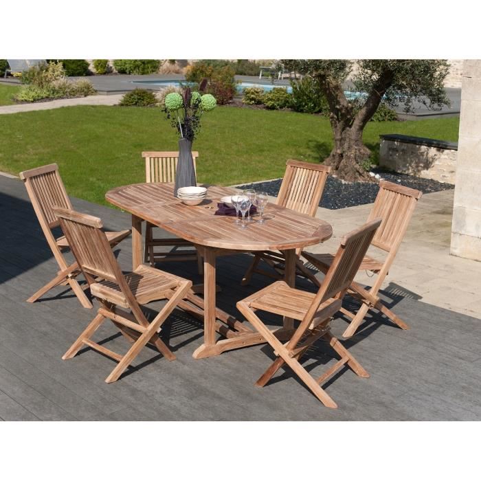 Dpi Table ovale extensible Fun teck - 150/200x90 cm