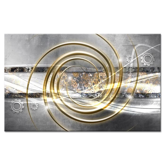 Tableau Deco Abstrait Rouages - Abstrait  - 80x50 Cm