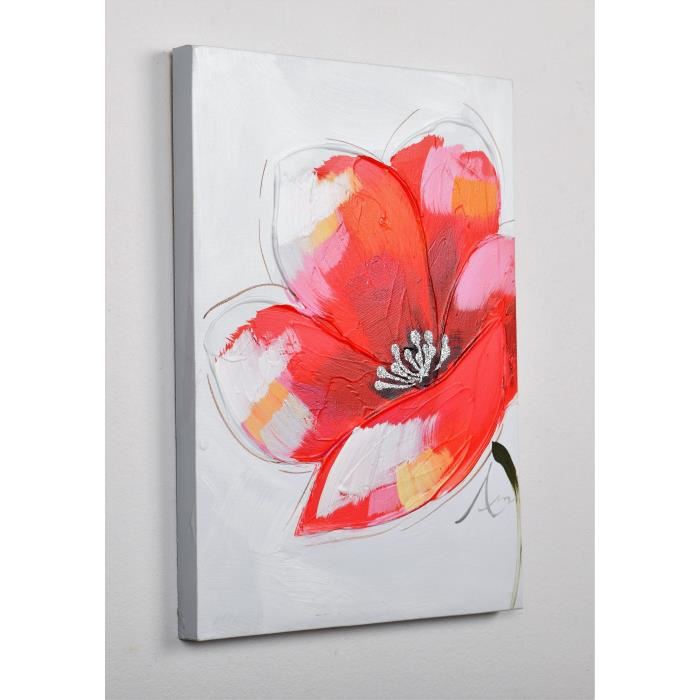 Tableau deco Fleurs 93 Toile peinte a la main 30 x 40 cm