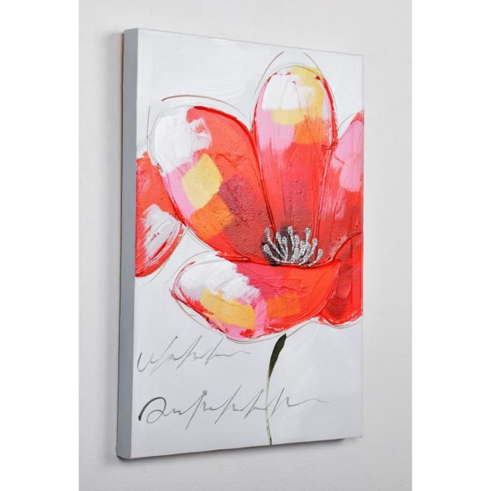 Tableau deco Fleurs 94 Toile peinte a la main 30 x 40 cm