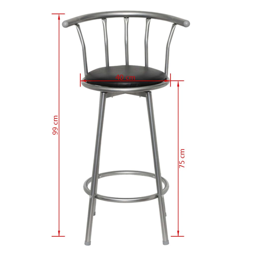 Vidaxl Lot De 2 Tabourets De Bar Chaise De Pub Siege De Bistrot Meuble De Salle A Manger Cuisine Salon Maison Interieur 60561