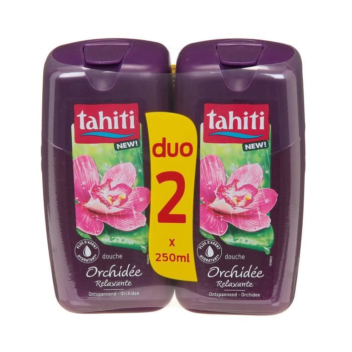 Gel Douche Orchidee Relaxante Tahiti - Les 2 Flacons De 250 Ml