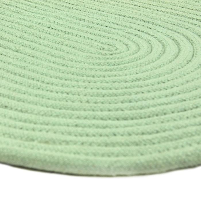 Tapis Salon En Coton Effet Cordage Vert Basilic 50x80