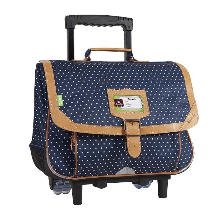 Tann S Cartable A Roulettes Tann's Pois 38 Cm Cp/ce1 Indigo Bleu
