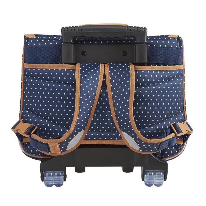 Tann S Cartable A Roulettes Tann's Pois 38 Cm Cp/ce1 Indigo Bleu
