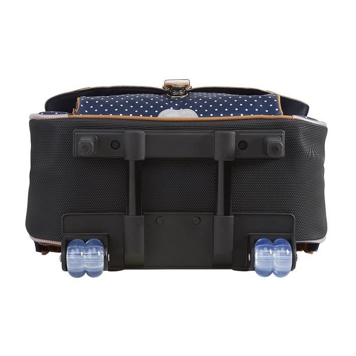 Tann S Cartable A Roulettes Tann's Pois 38 Cm Cp/ce1 Indigo Bleu