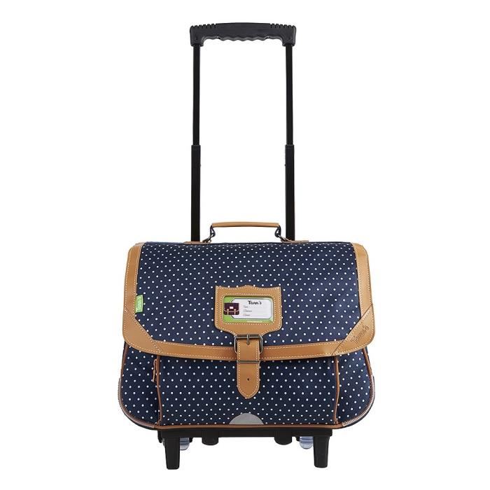Tann S Cartable A Roulettes Tann's Pois 38 Cm Cp/ce1 Indigo Bleu