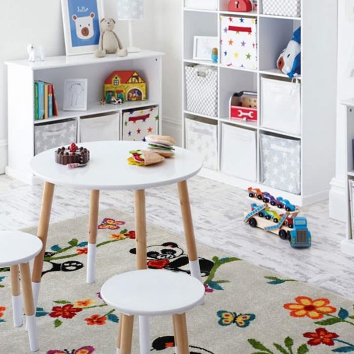 Tapis Chambre Enfant Doux Et Moelleux Motifs Pandas Colorees Panda Fuji 100 X 150 Cm