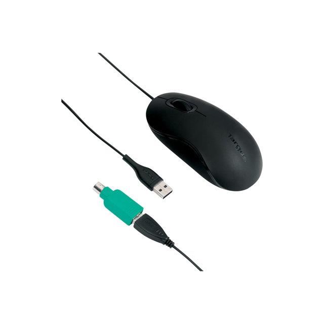 USB Optical Mouse with PS/2 Adapter Souris optique , resolution 800 dpi, 3 boutons avec molette de defilement, port USB, adaptateur PS/2, compatible Windows 2000/XP, couleur noir