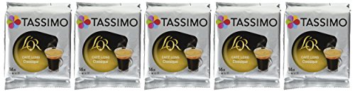 Tassimo Lor Cafe Long Classique Cafe Dosettes Lot De 5 X 16 Boissons