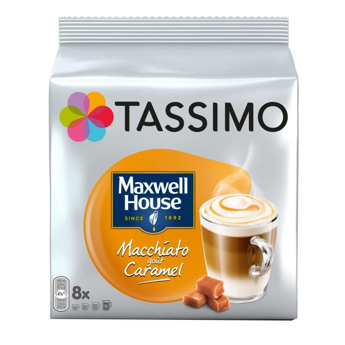 Tassimo Dosette Tassimo Tassimo Cafe Maxwell House Macchiato Caramel X8