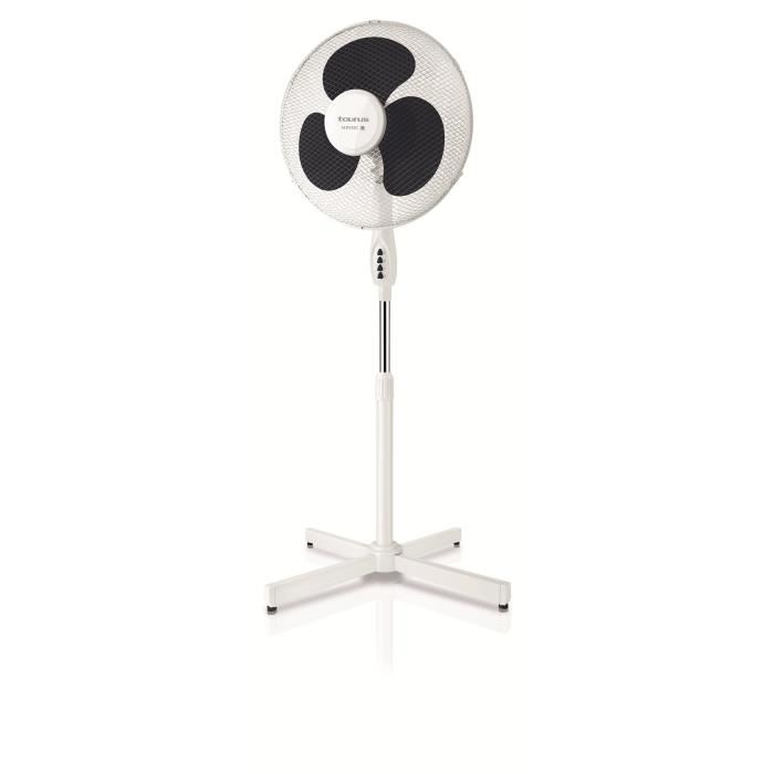 Ventilateur Sur Pied Taurus Ponent 16c - 40w - 3 Vitesses - Silencieux - Blanc