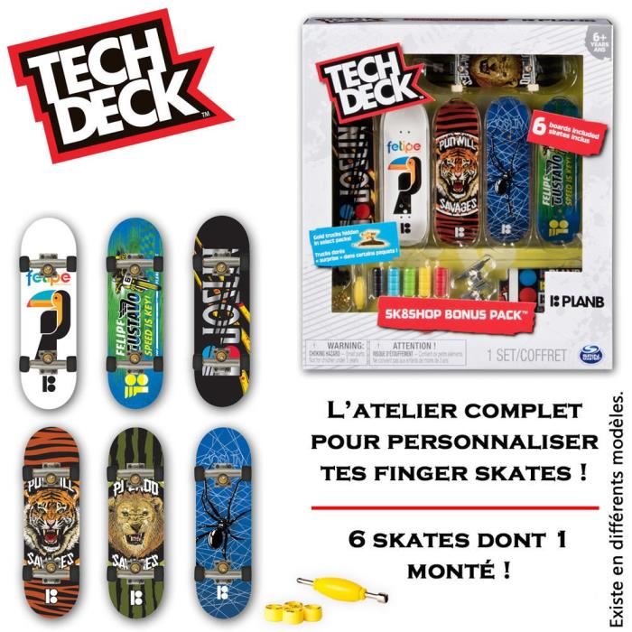 Pack Finger Skate Tech Deck Skate Shop Bonus Jaune Mixte 6 Ans Et Plus