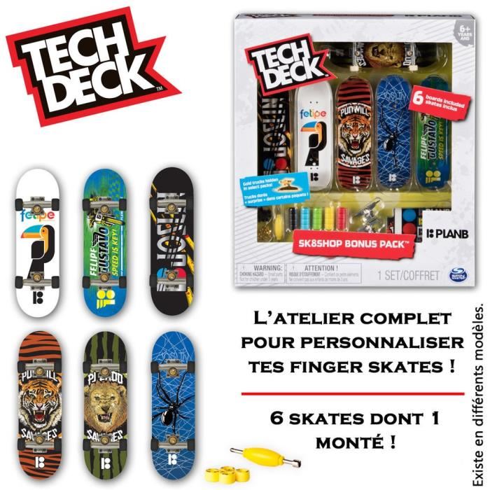 Pack Finger Skate - Tech Deck - Skate Shop Bonus - Jaune - Mixte - 6 Ans Et Plus
