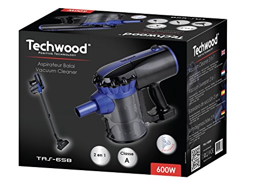 Techwood Aspirateur Balai 2 En 1 Tas-658 - 600 W - Noir Et Bleu