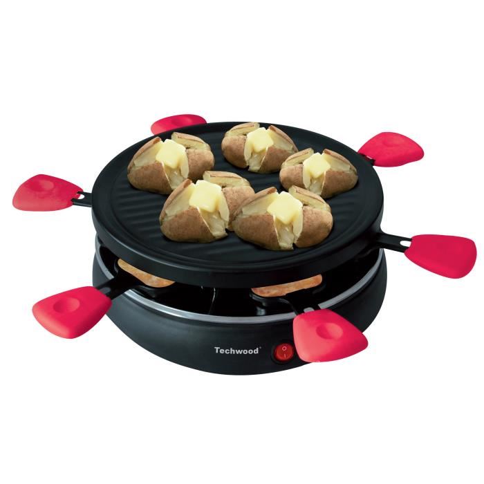 Techwood Tra-65 Appareil A Raclette 6 Personnes - Noir