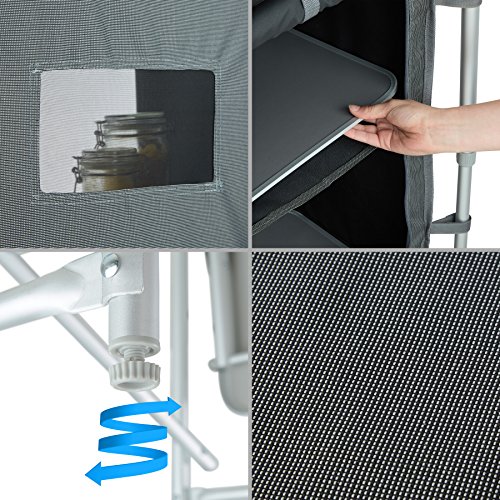 Meuble De Camping - Tectake -cuisine De Camping Pliable Avec Sac De Transport 172 X 52 X 104 Cm - Gris