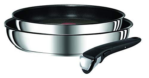 Tefal Ingenio Inspiration Set De 2 Poeles 22-26cm + 1 Poignee L9409002 Tous Feux Dont Induction