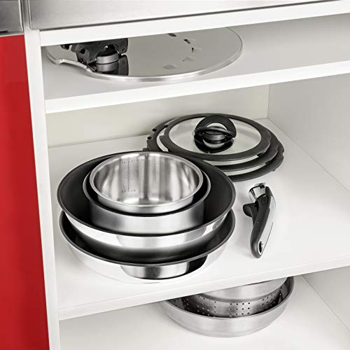 Tefal Ingenio Inspiration Set De 2 Poeles 22-26cm + 1 Poignee L9409002 Tous Feux Dont Induction