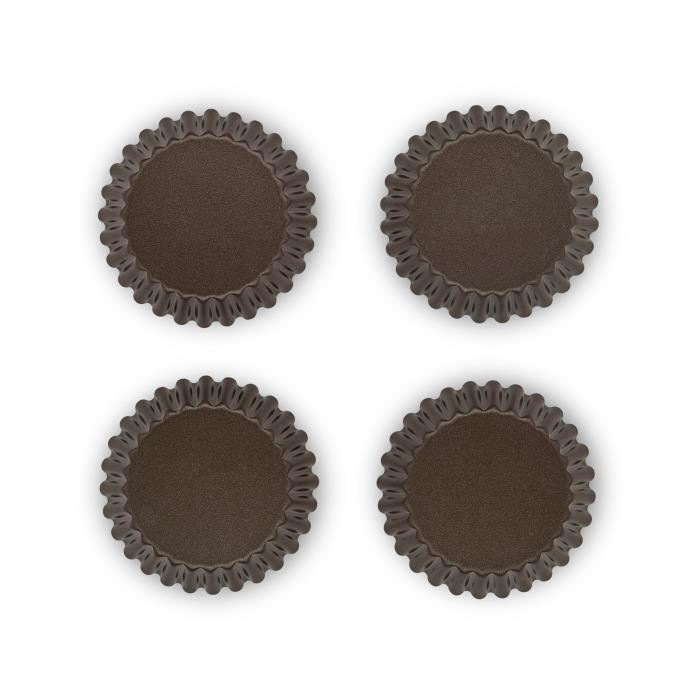 Tefal  perfectbake Lot De 4 Moules A Tartelettes 11 Cm Aluminium 100% Recycle J5548102