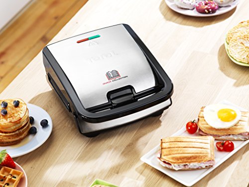 Plaques Grill Panini - Tefal - Snack Collection - Compatible Lave-vaisselle - Revetement Antiadhesif - 2200 Watt