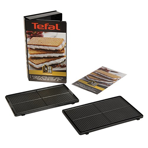 Tefal Snack Collection Lot De 2 Plaques Gaufrettes Compatible Lave Vaisselle Noir