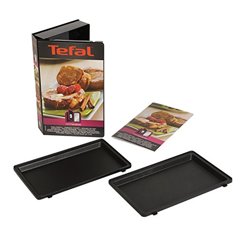 Plaques Pain Perdu - Tefal - Snack Collection - Revetement Antiadhesif - Noir - 750 Watt