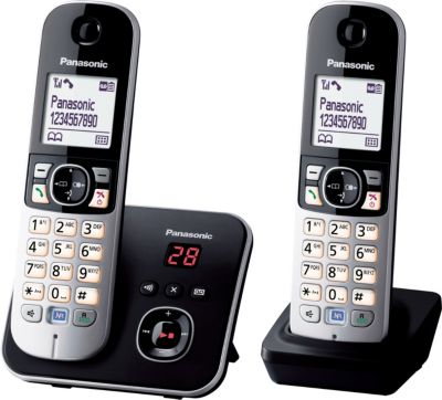 Telephone Sans Fil Duo Panasonic Kxtg6822 Avec Reduction De Bruit Et Blocage Selectif