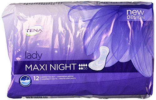 Tena Lady Maxi Night 12 Protections Anatomiques Femme Incontinence