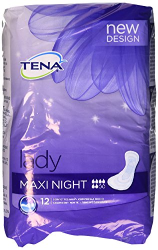 Tena Lady Maxi Night 12 Protections Anatomiques Femme Incontinence