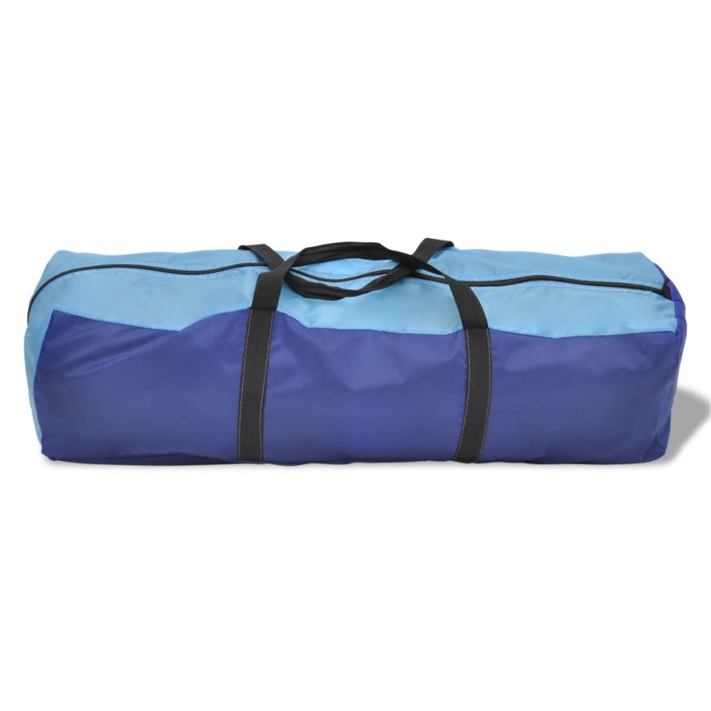 Vidaxl Tente De Camping Impermeable 6 Personnes Bleu Marin/bleu Clair