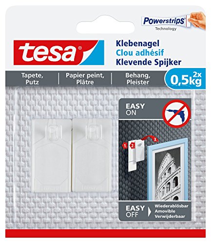 Tesa Clou Adhesif Pour Papier Peint Platre Charge Supportee 05 Kg