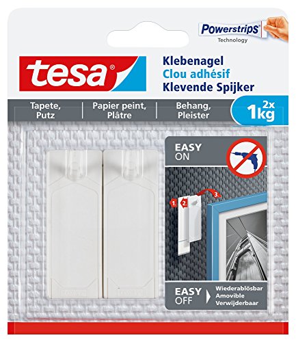 Tesa Clou Adhesif Pour Papier Peint Platre Charge Supportee 1 Kg