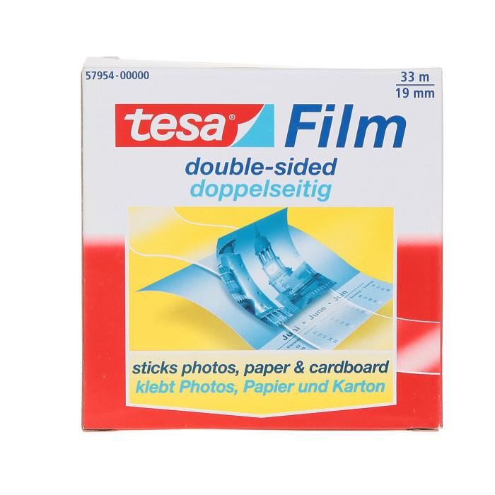 Tesa Double-face Photos Grand Format - 33mm X 19mm