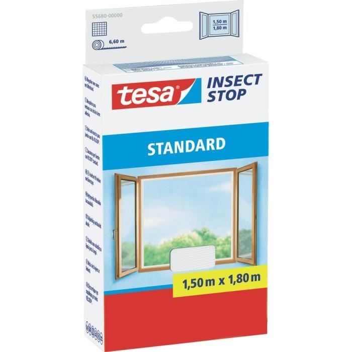 Tesa Moustiquaire Standard Pour Fenetres 15 M X 18 M Blanc