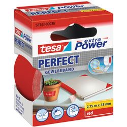 Ruban Adhesif Tesa Toile Super Resistant 275m X 38mm Rouge Multi Usages