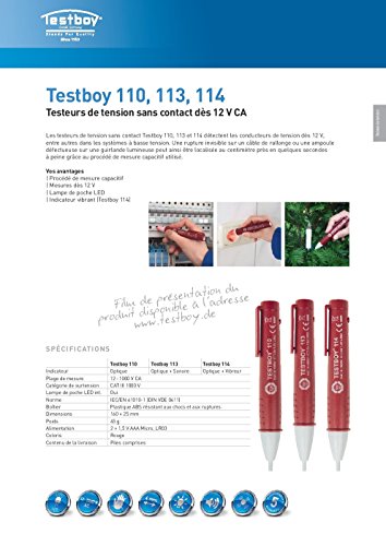 Testboy Tb 110 Testeur De Tension Sans C...